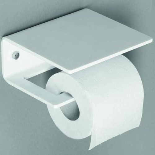 plexiglass matt white modern toilet paper holder